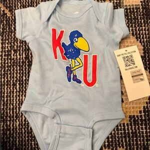 Kansas Jayhawks Blue NB Baby Onsie